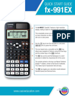 fx-991EX Quick Reference Guide PDF