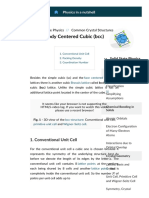 Body Centered Cubic BCC Physics in A Nutshell