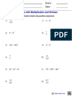 Exponents Multi Division