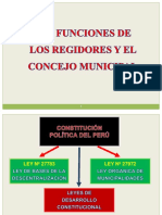 Las Funciones de Los Regidores y El Concejo Municipal