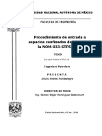 Procedimiento de Entrada A Espacios Confinados de Acuerdo A La NOM-033-STPS-2015