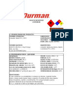 Hoja de Seguridad Limpiador Durman