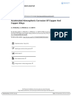 Accelerated Atmospheric Corrosion of Copper and Copper Alloys