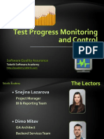 Test Progress Monitoring and Control