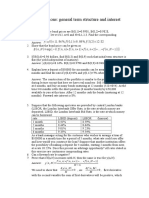 Seminar Questions: General Term Structure and Interest Rates