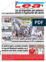 Periódico Lea Jueves 14 de Junio Del 2018