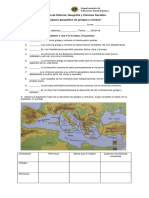 Prueba de Historia Espacio Geografico Griego y Romanos