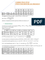 Chimie - Correction TP 03 - Suivi de Raction Par Mesure de Pression