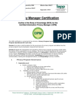 Privacy Manager Certification