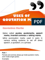 Use of Qoutation Marks