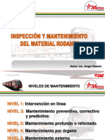 Inspeccion y Mantenimiento Del Material Rodante - Chacón Metro