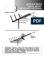  Channel Master CM 3020 Deep Fringe Advantage TV Antenna Manual