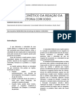 Experimento 10 - Estudo Cinético Da Reação Da Acetona Com Iodo..