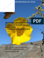 Biodiversidad de Flora y Fauna en Las Lomas de Tacahuay, Tacna - Perú 2017