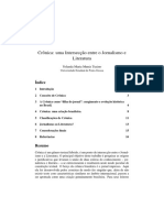 Cronica Uma Interseccao Entre Literatura e Jornalismo PDF