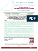 Assessment of Knowledge of Students at Punjab University Campus Gujranwala Regarding Factors Contributing For Hepatitis C