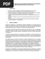 2.respuesta en Frecuencia Del Amplificador Multietapa en Cascada