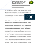 El Código de Ética para El Investigador de La UNCP