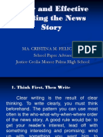 Clear and Effective Writing The News Story