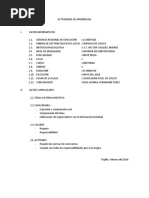 Actividades de Aprendizaje