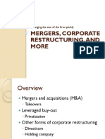 Mergers, Corporate Restructuring, and More: Changing The Size of The Firm Quickly