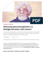 Maturana para Principiantes: La Biología Del Amar y Del Conocer