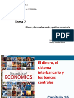 Tema 7.2. Cap.16-Dinero, Sistema Interbancario y Los Bancos Centrales