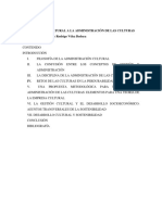 De La Gestión Cultural A La Administración de Las Culturas W Final