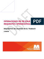 RCT Operaciones de Izaje - Requisitos Operacionales Borrador