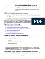 Migration From Sybase Installation Instructions