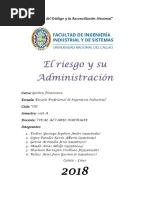 El Riesgo y Su Administracion