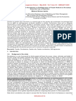 The Effects of Gender Role Socialization On Self-Expression of Female Students in Secondary School The Case of Fasil-Dese