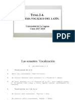 2.4. El Sistema Vocálico Del Latín