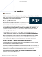 O Que É Idolatria Na Bíblia - PDF