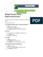 Simple Present Tense in English - Grammar Rules and Notes