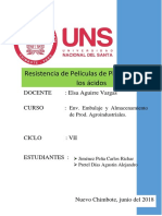 Resistencia de Películas de Plástico Frente A Los Ácidos