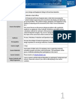 Process Design and Equipment Sizing