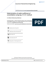 Determination of Radial Coefficient of Consolidation Using Log I T I Method