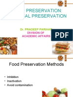 Food Preservation: Chemical Preservation: Dr. Pradeep Parihar