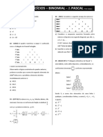 Lista - Número Binomial-Triângulo de Pascal