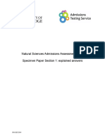 Nsaa s1 Specimen Explained Answers