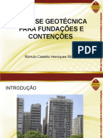 Análise Geotécnica para Fundações E Contenções: Rômulo Castello Henriques Ribeiro