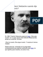 Qué Quiso Decir Nietzsche Cuando Dijo Dios Ha Muerto