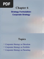 Strategy Formulation: Corporate Strategy