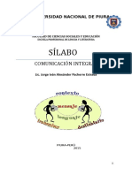 Sílabo de Comunicación Integral - Informática