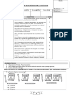 Prueba Diagnostico Matemáticas 4 Basico