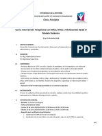 Programa Curso Intervención Terapéutica Con Niños, Niñas y Adolescentes Desde El Modelo Sistémico PDF