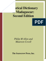 ALLEN, Philip M. and CONELL, Maureen - Historical Dictionary of Madagascar