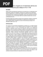 Aplicación de La Criogenia en El Tratamiento Térmico de Aceros para Trabajo en Frio