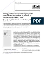 Etiology and Clinico-Epidemiological Profile of Acute Viral Encephalitis in Children of Western Uttar Pradesh, India